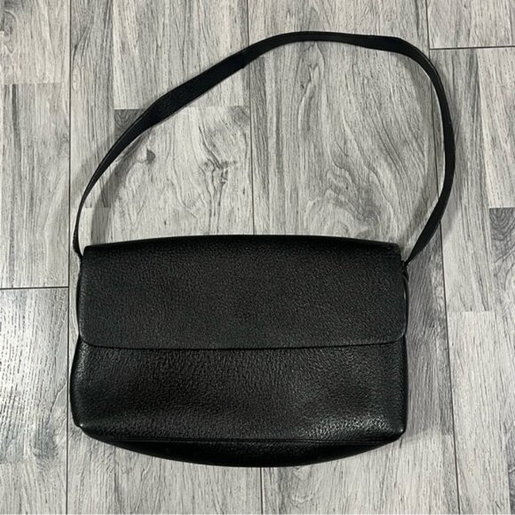 GUCCI Shoulder Bag Leather Black 001 1998 1766 Authentic - Picture 1 of 11